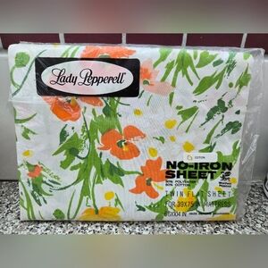 Vintage Twin Flat Sheet Polyester/cotton Mix